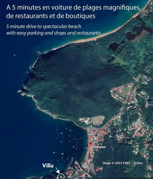Villa "The Pretty Mermaid", Pool And Stunning Views 5 Min From Beach Deshaies Extérieur photo